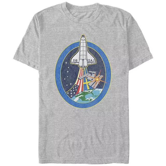 Mens Nasa Space Mission Graphic Tee Athletic Grey Product Image