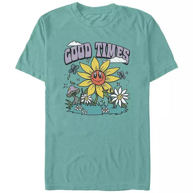 Mens Comfort Colors Good Times Happy Flowers Graphic Tee Product Image