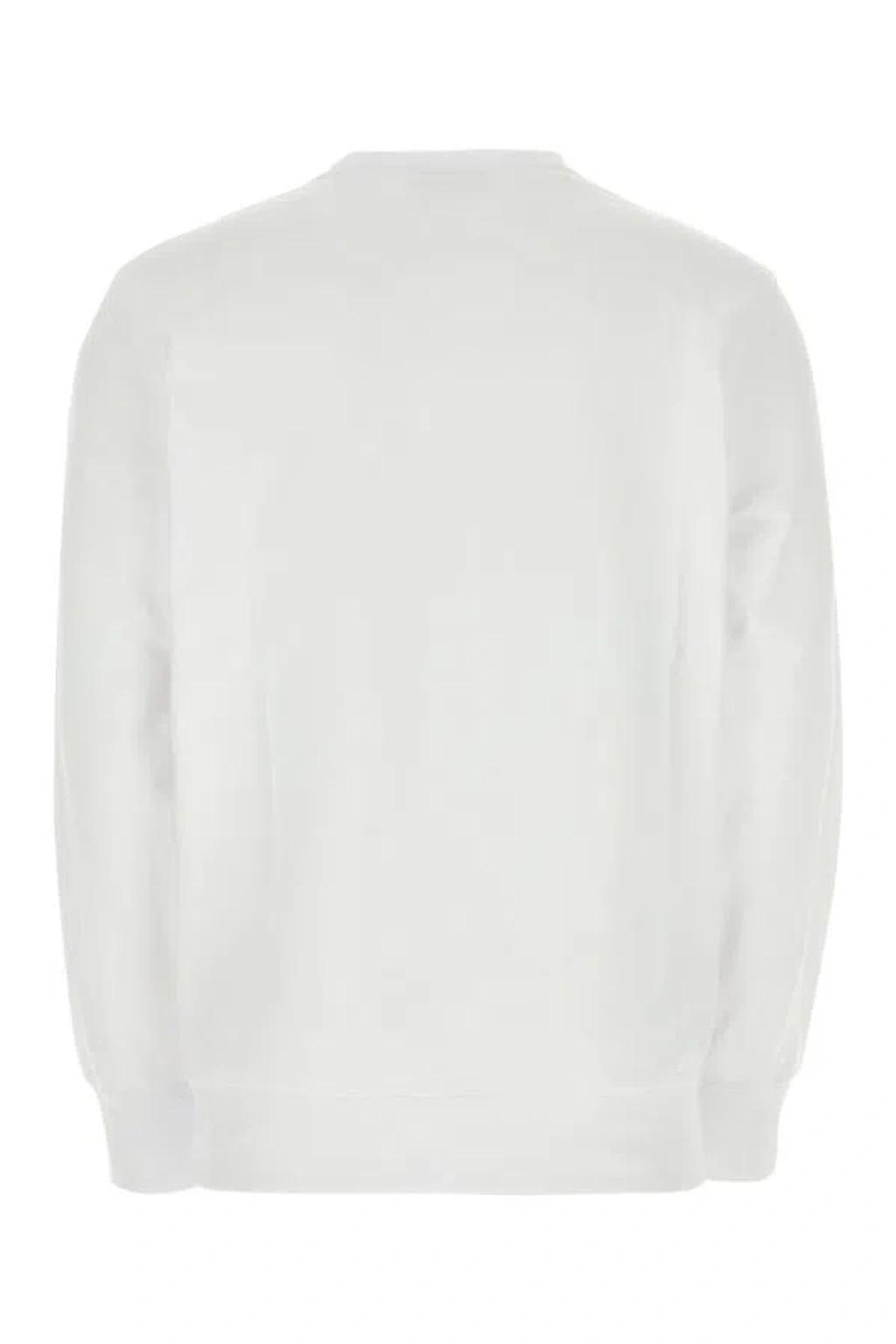 Man White Cotton Sweatshirt Product Image