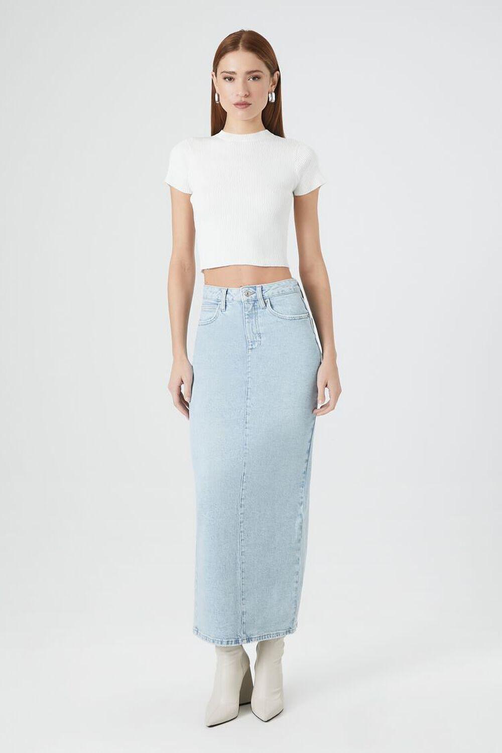 Fitted Sweater-Knit Crop Top | Forever 21 Product Image