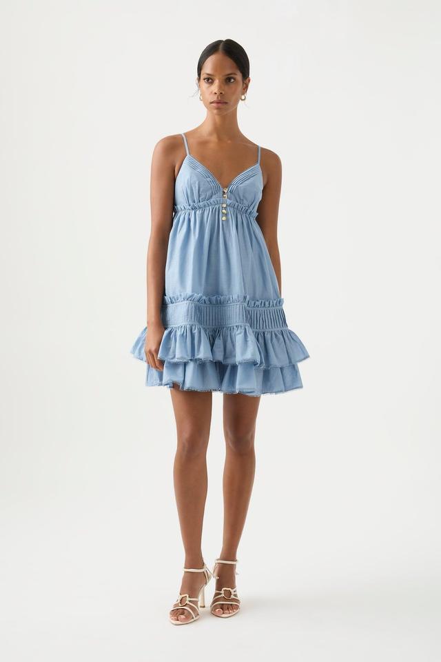 Talia Flounce Mini Dress Product Image