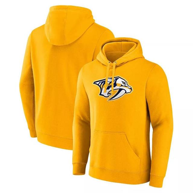 Mens Fanatics Branded Gold Nashville Predators Primary Logo Pullover Hoodie Product Image