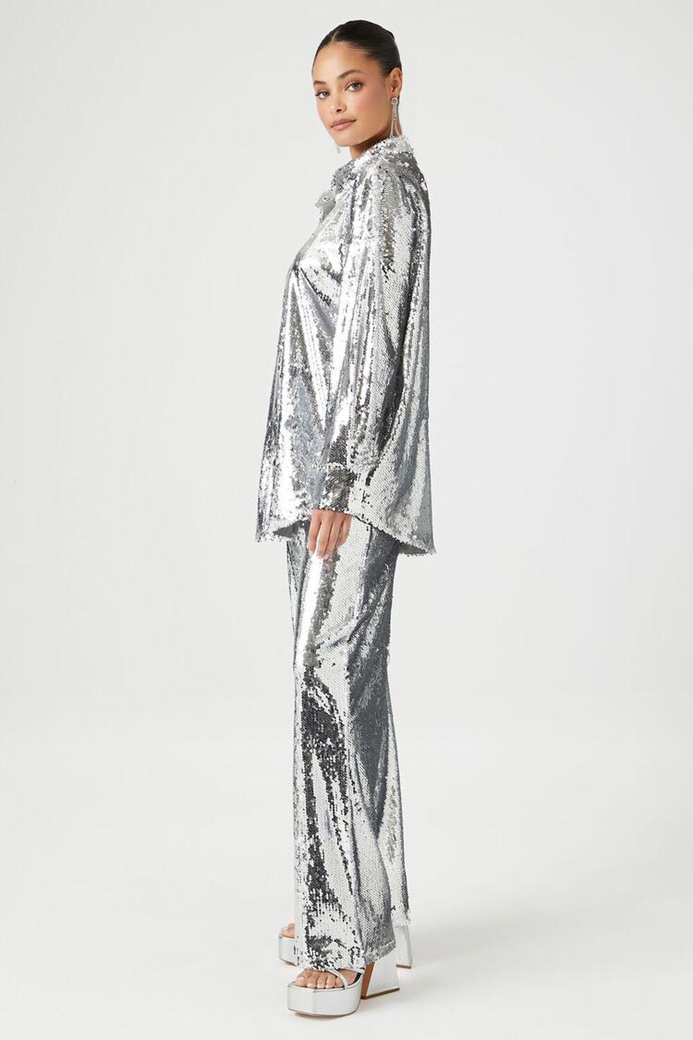 Metallic Sequin Shirt & Pants Set | Forever 21 Product Image