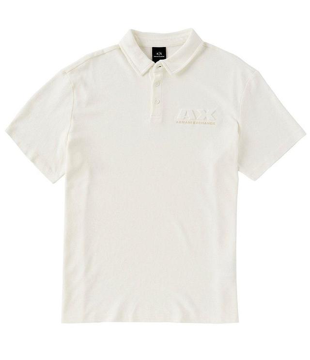 Armani Exchange Embossed Logo Short Sleeve Polo Shirt Product Image