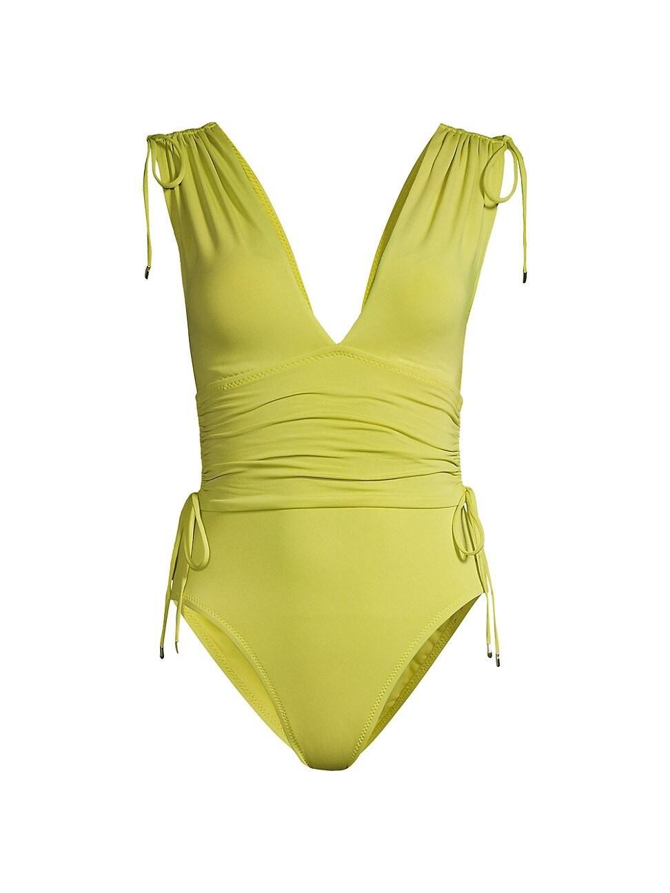 Womens Aubrey Plunging V-Neck One-Piece Swimsuit Product Image