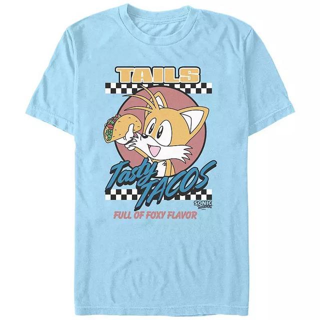 Mens Sonic The Hedgehog Tails Tasty Tacos Graphic Tee Product Image