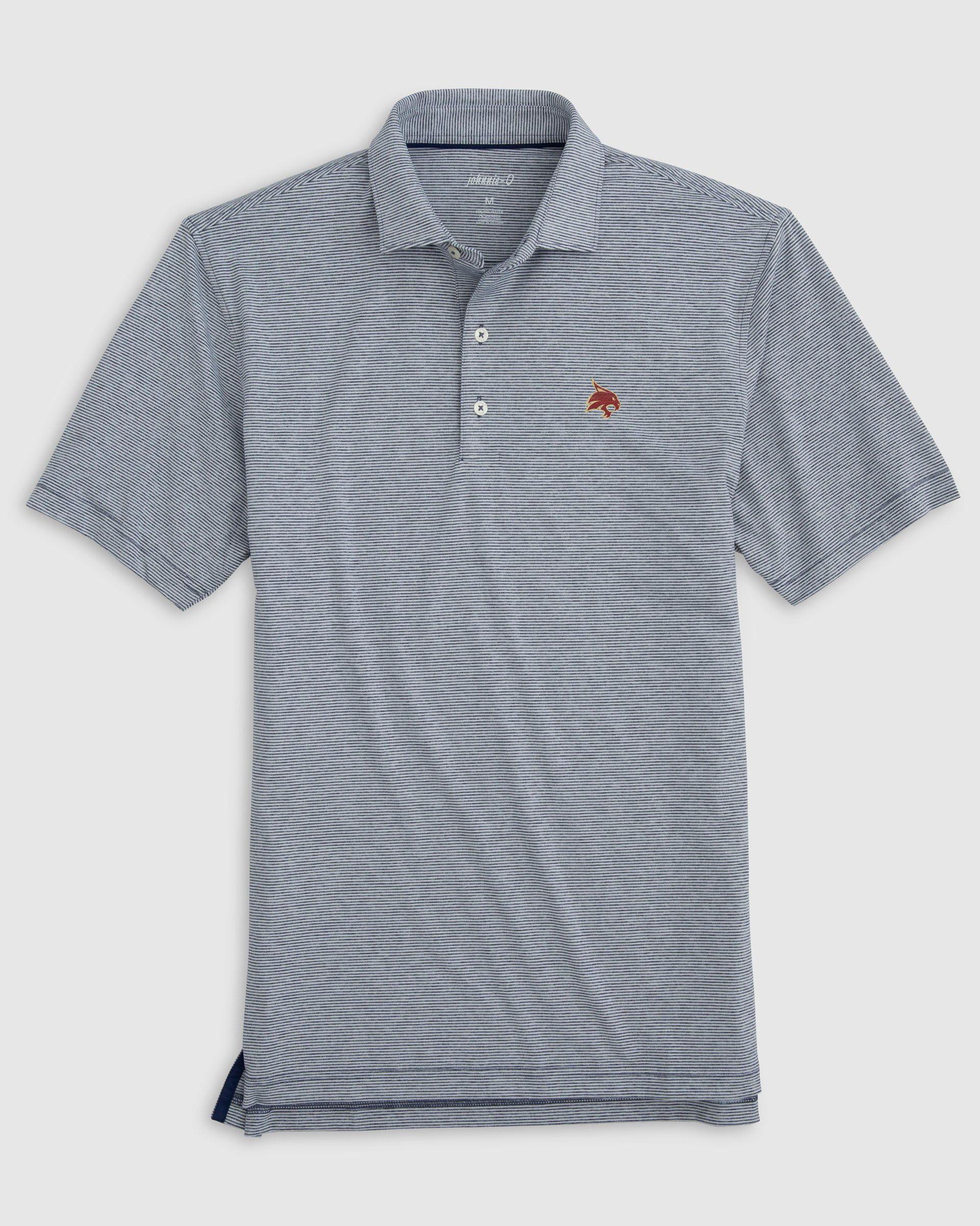 North Carolina Lyndonn Jr. Striped Jersey Performance Polo - Tar Heel Logo Product Image