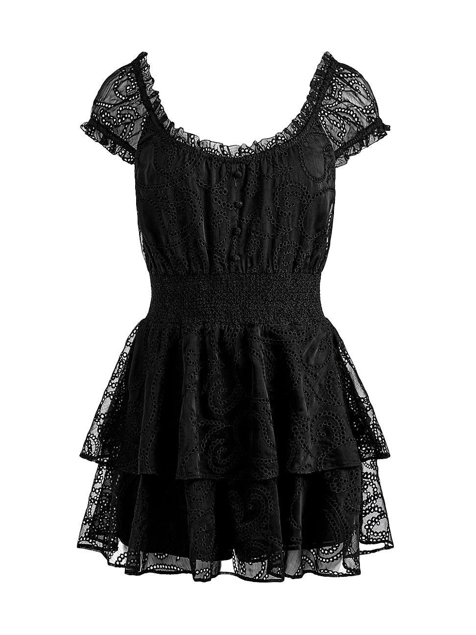 Womens Gracie Eyelet Chiffon Romper Product Image