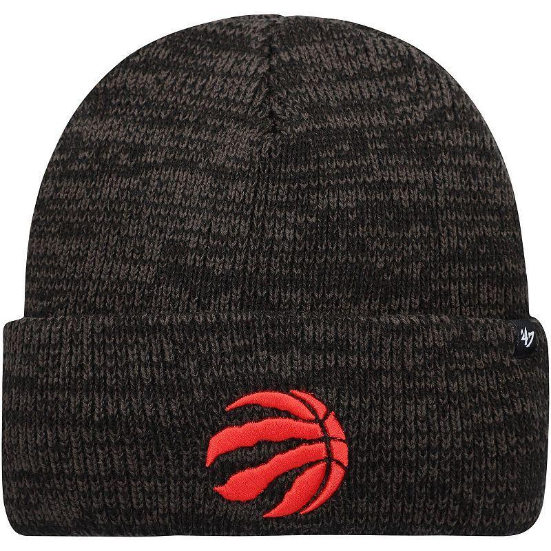 Mens 47 Black Toronto Raptors Brain Freeze Cuffed Knit Hat Product Image