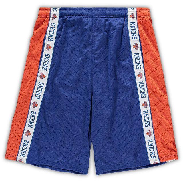 Mens Fanatics Royal and Orange New York Knicks Big and Tall Tape Mesh Shorts - Royal Product Image