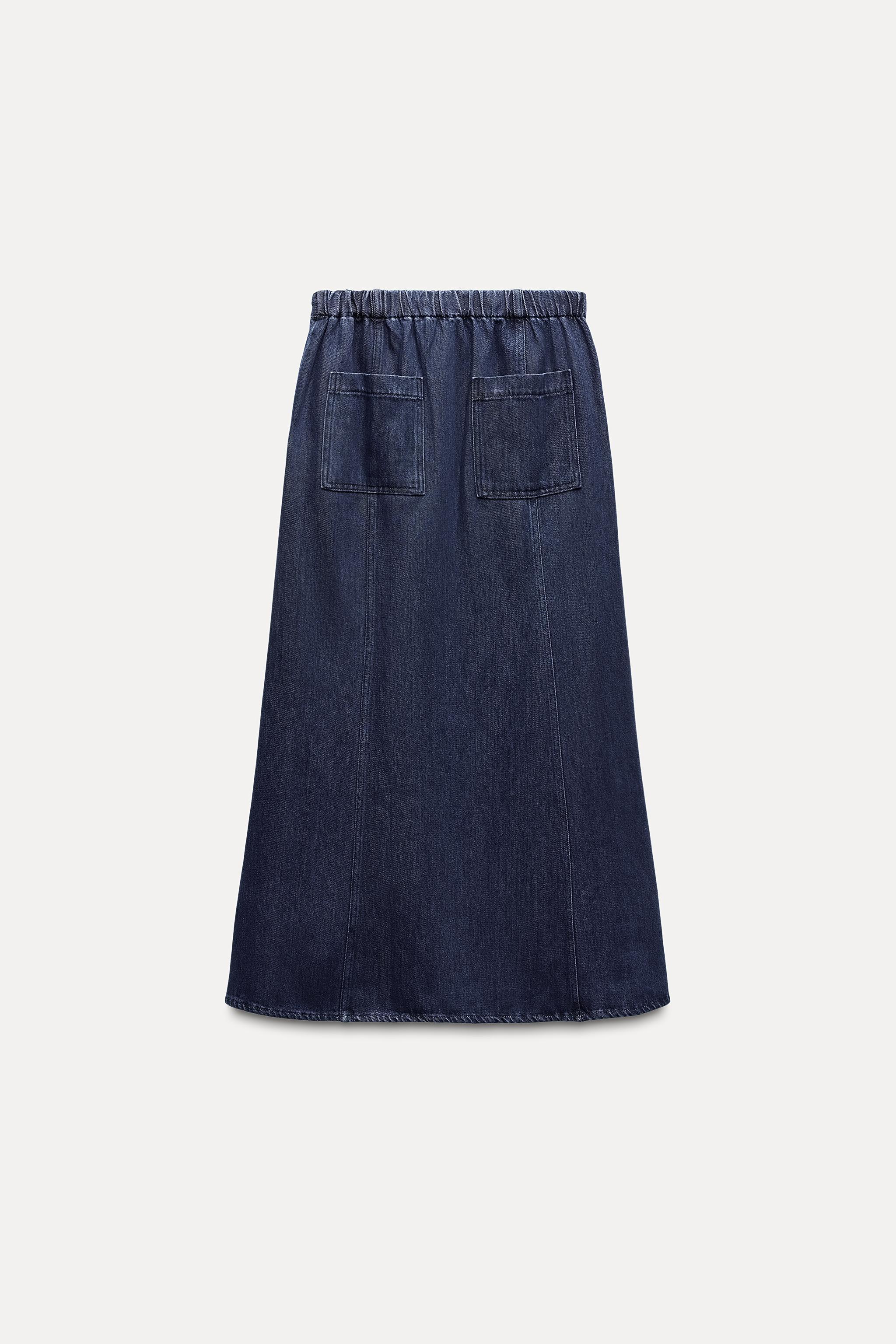 DENIM MIDI SKIRT ZW COLLECTION Product Image