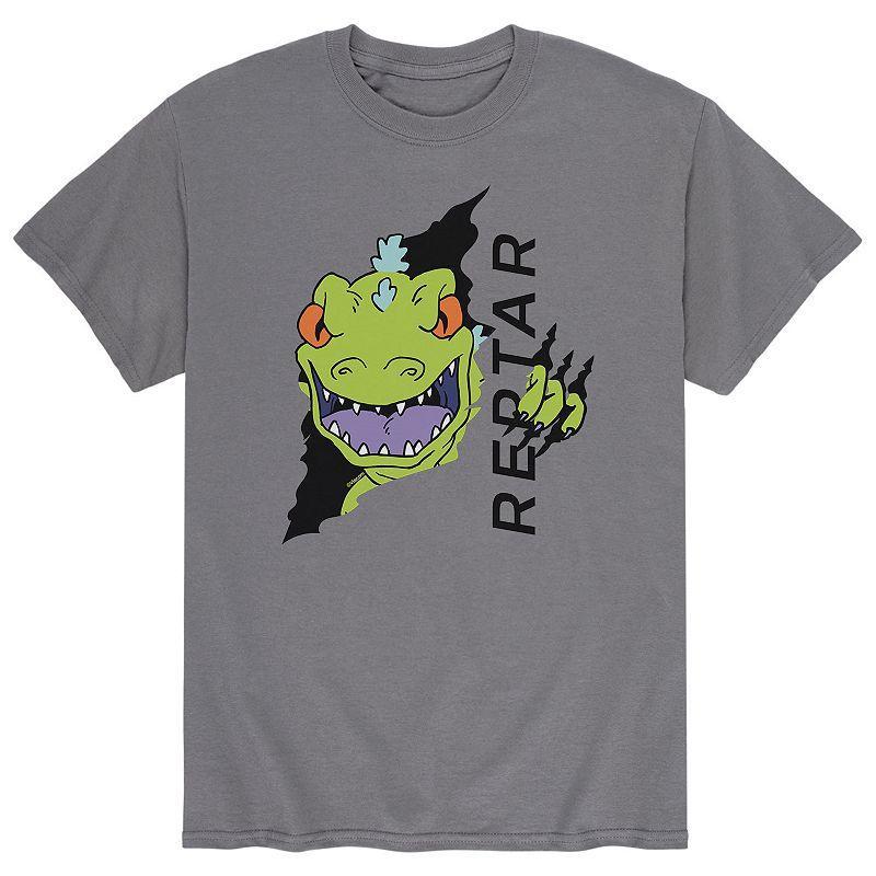 Mens Rugrats Reptar Tear Tee Grey Product Image