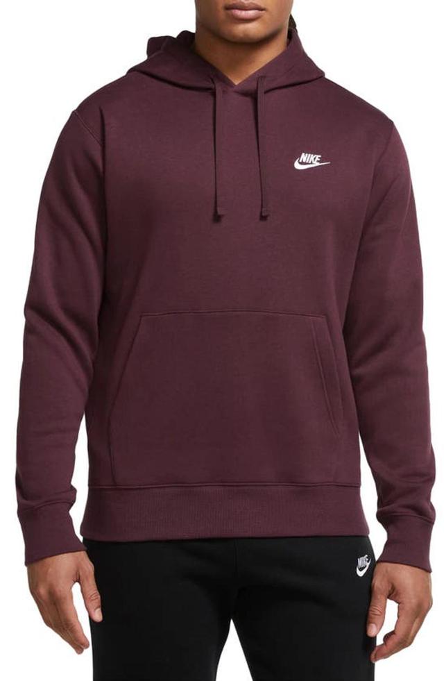 Men's  Sportswear Club Fleece Pullover Hoodie In Red Product Image