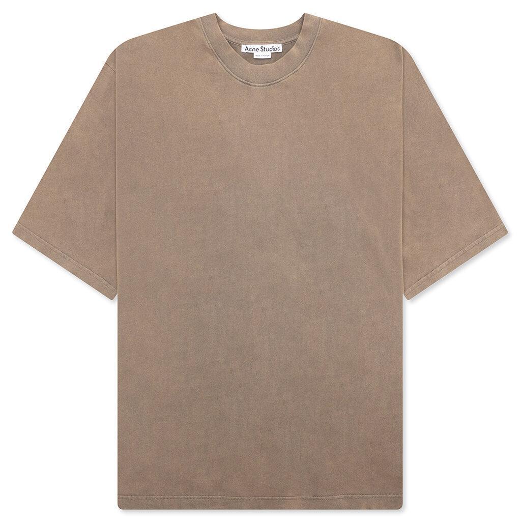 Garment Dyed Crew Neck T-shirt - Taupe Brown Male product image