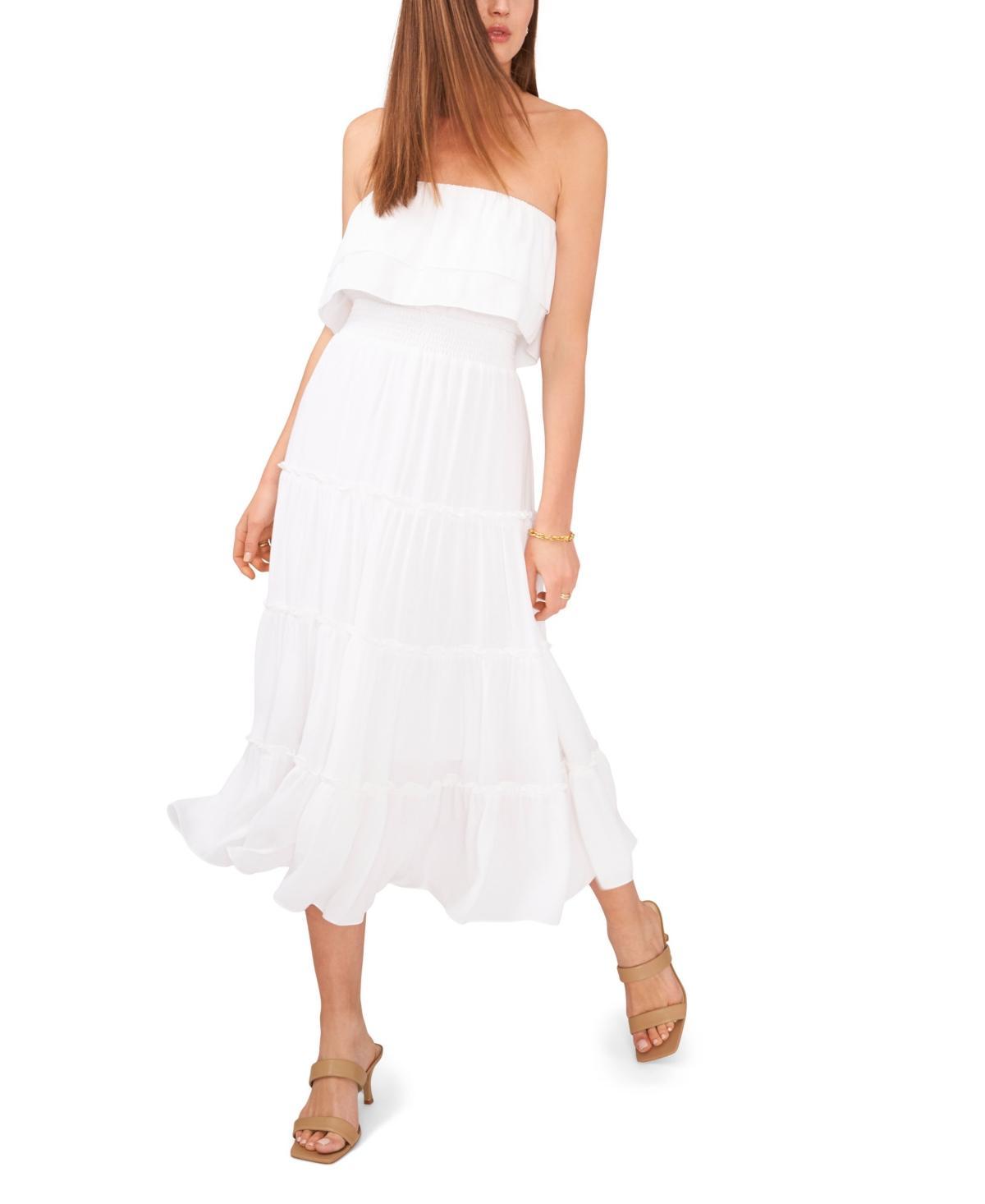 1.state Womens Strapless Ruffle Tiered Maxi Dress Product Image