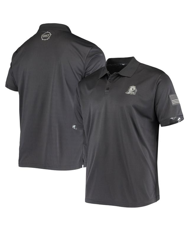 Mens Colosseum Charcoal Oregon Ducks OHT Military Appreciation Digital Camo Polo Product Image