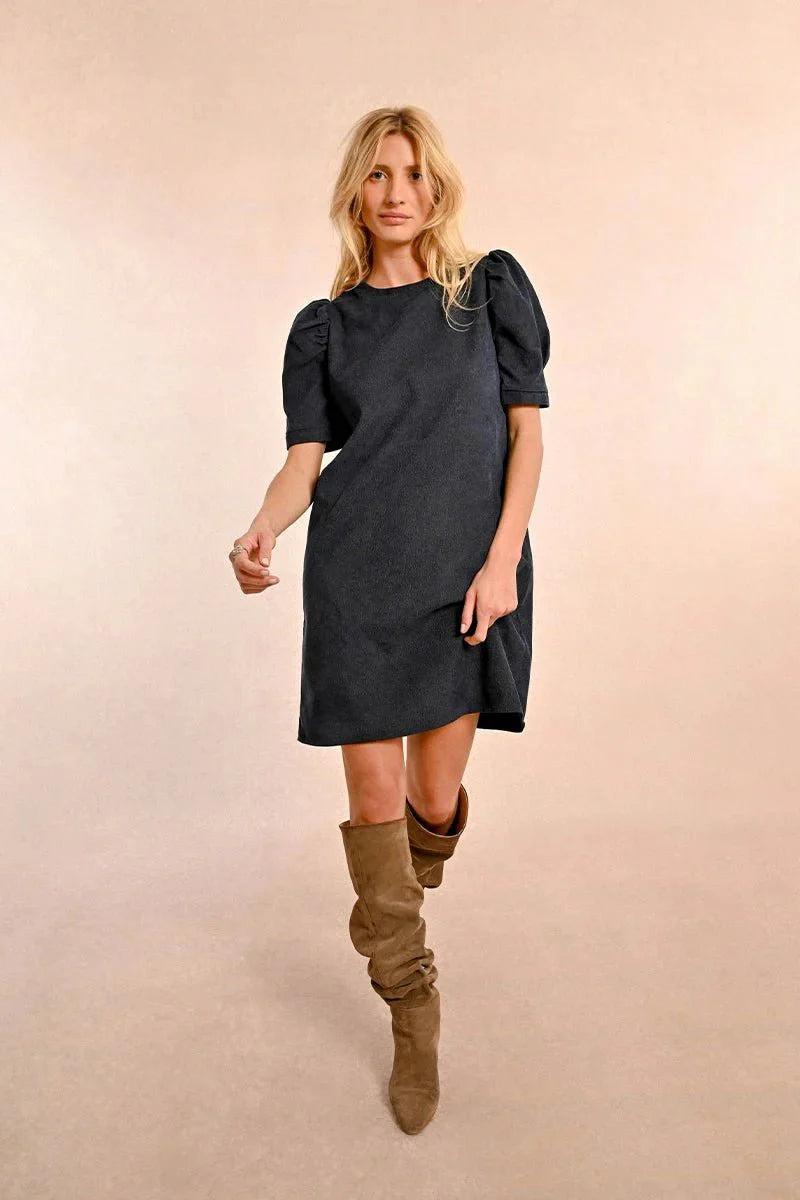 Short corduroy dress - Marine product image