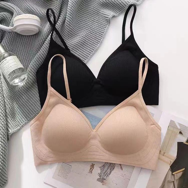 V-Neck Contrast Trim Bralette Product Image