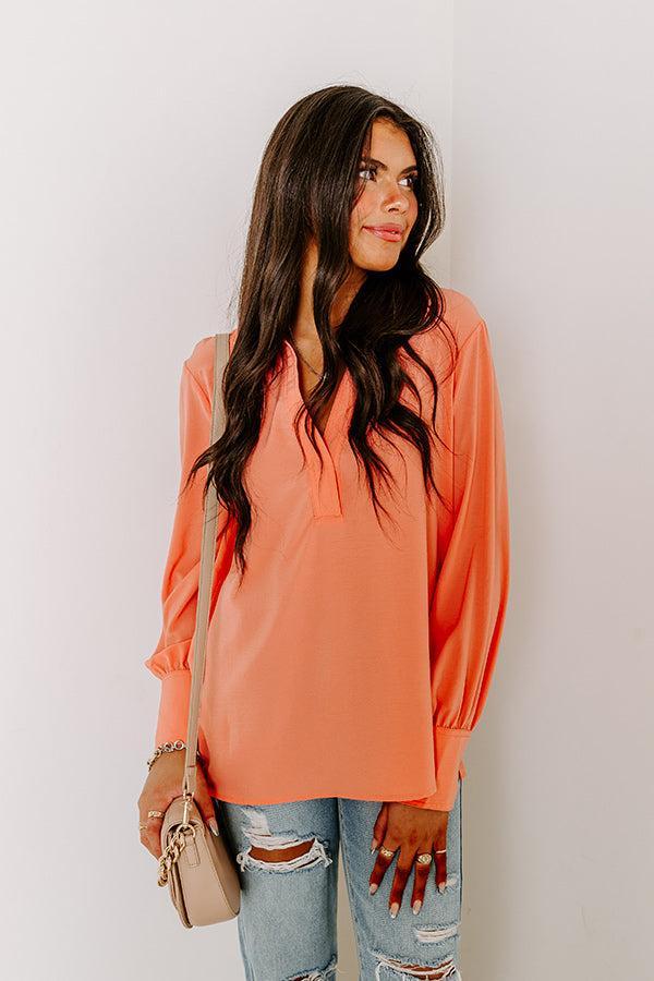 Charleston Getaway Shift Top in Coral Product Image