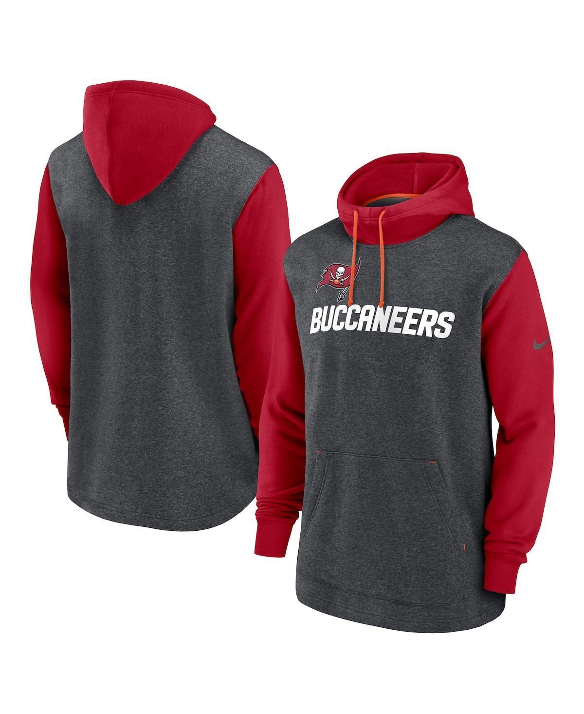 Mens Nike Heathered Charcoal/Red Tampa Bay Buccaneers Surrey Legacy Pullover Hoodie Product Image