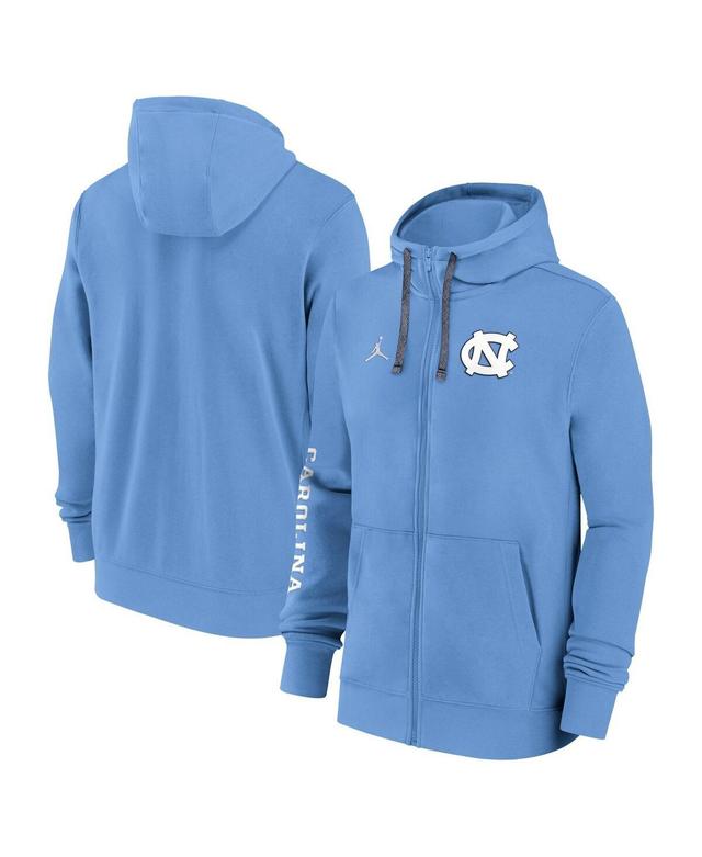 Jordan Mens Carolina Blue North Carolina Tar Heels 2024 Sideline Full-Zip Hoodie - Light Blue Product Image