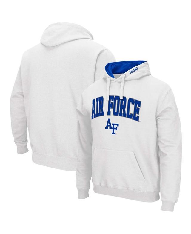 Mens Colosseum White Air Force Falcons Arch & Logo 3.0 Pullover Hoodie Product Image