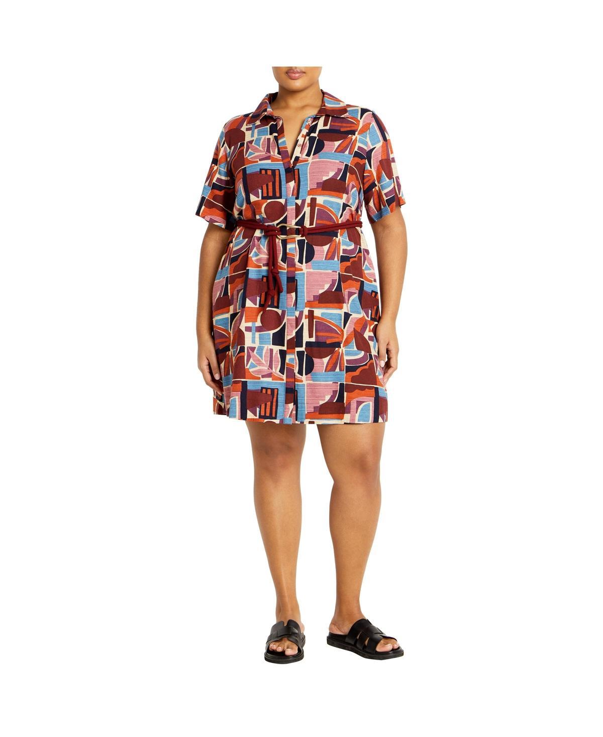 City Chic Womens Amara Print Mini Dress Product Image