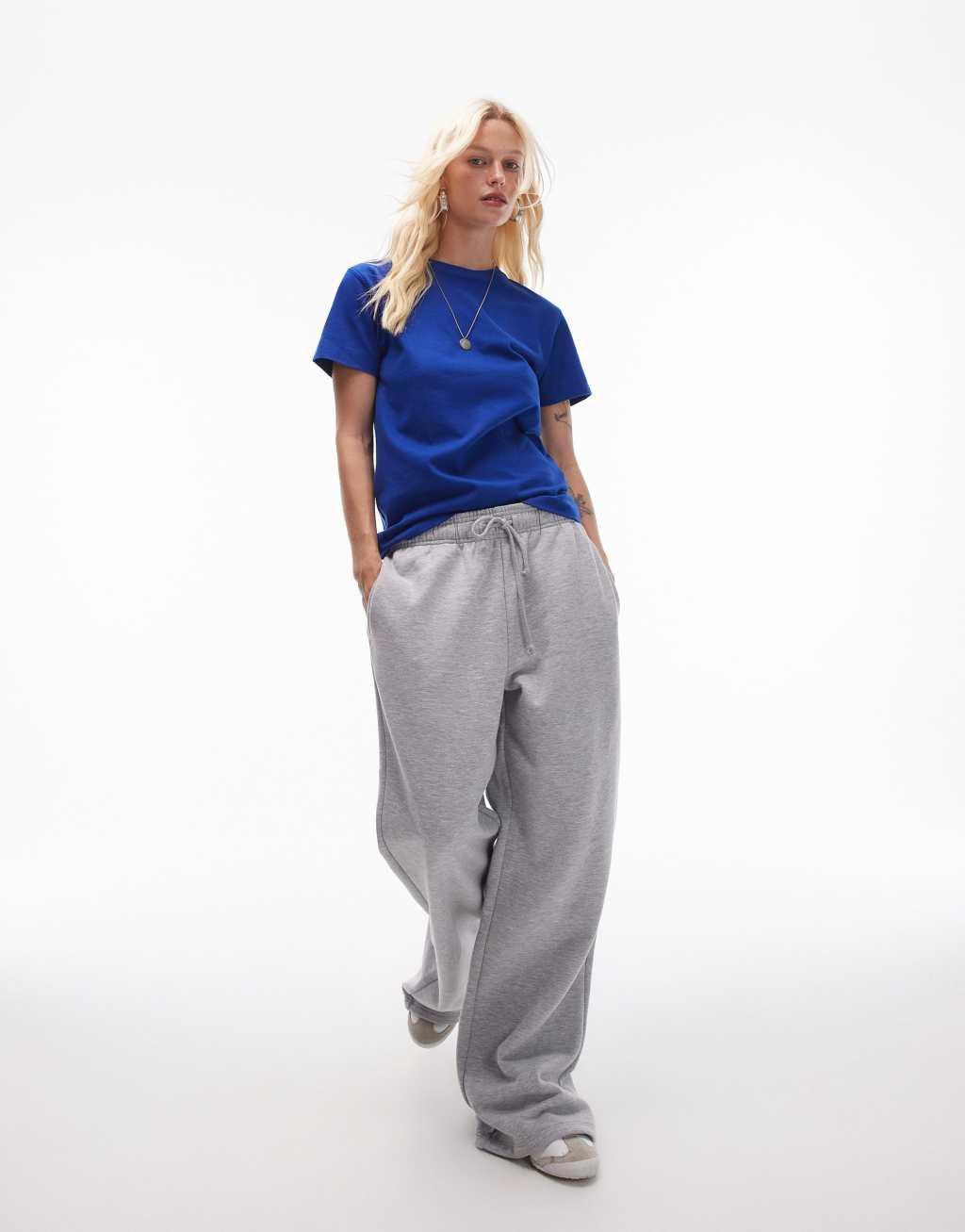 Topshop shrunken tee in cobalt Product Image