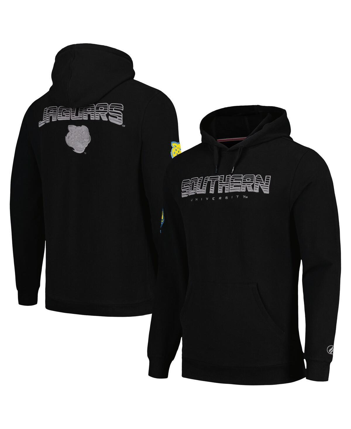 Mens Fisll Black Southern University Jaguars Puff Print Sliced Pullover Hoodie Product Image