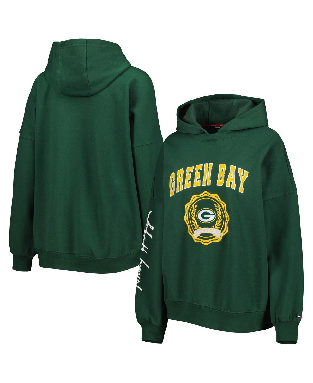 Womens Tommy Hilfiger Green Green Bay Packers Becca Drop Shoulder Pullover Hoodie Product Image