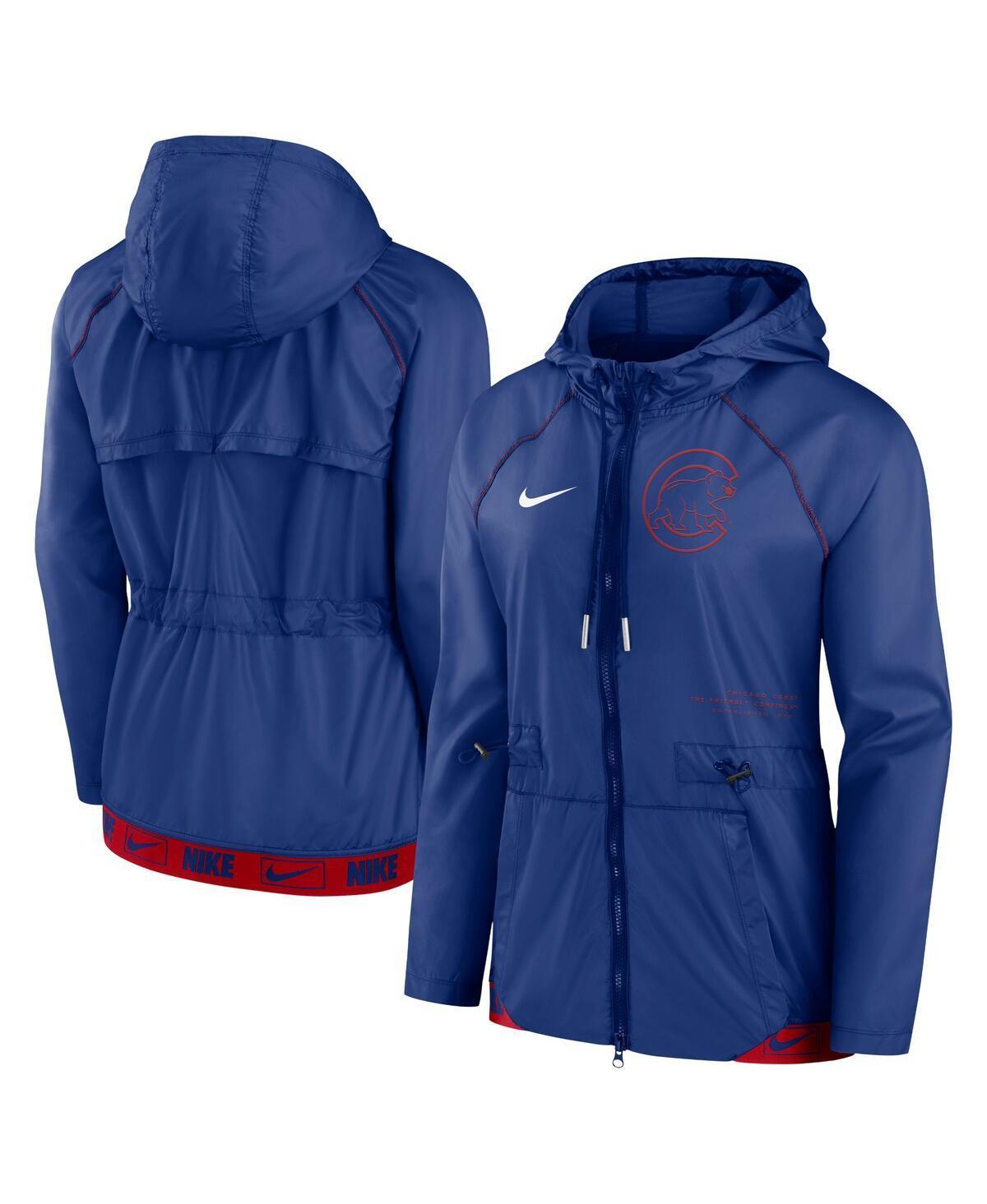 Womens Nike Royal/Red Chicago Cubs Statement Raglan Full-Zip Hoodie Jacket Product Image