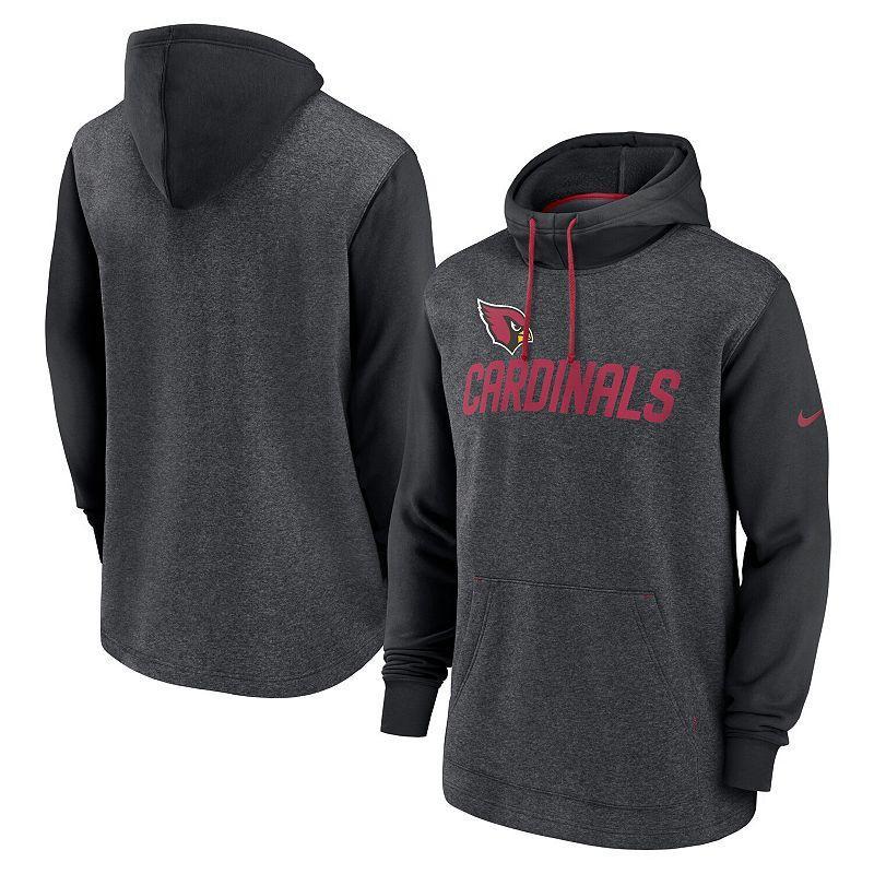 Mens Nike Heathered Charcoal/Black Arizona Cardinals Surrey Legacy Pullover Hoodie Product Image