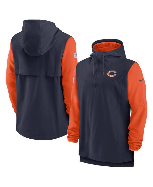 Mens Nike Navy Chicago Bears Sideline Player Quarter-Zip Hoodie - Navy Product Image