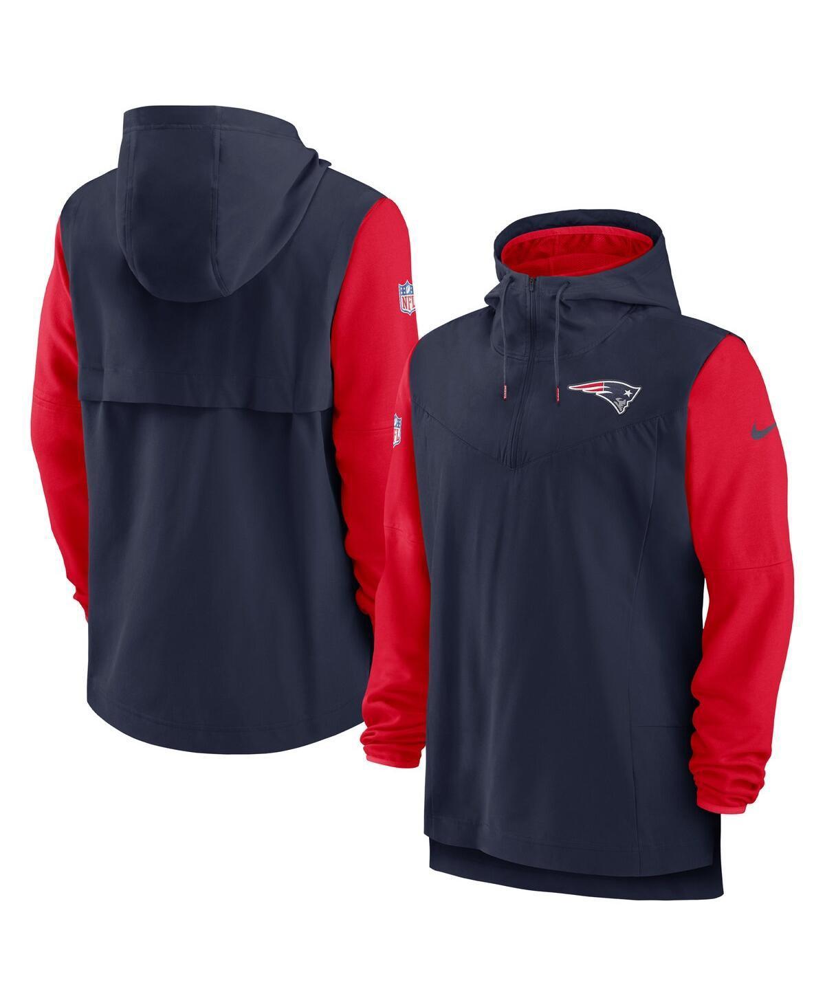 Mens Nike Navy New England Patriots Sideline Player Quarter-zip Hoodie - Navy Product Image