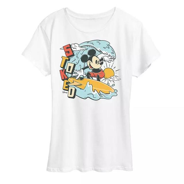 Disneys Mickey Mouse Womens Stoked Graphic Tee Product Image