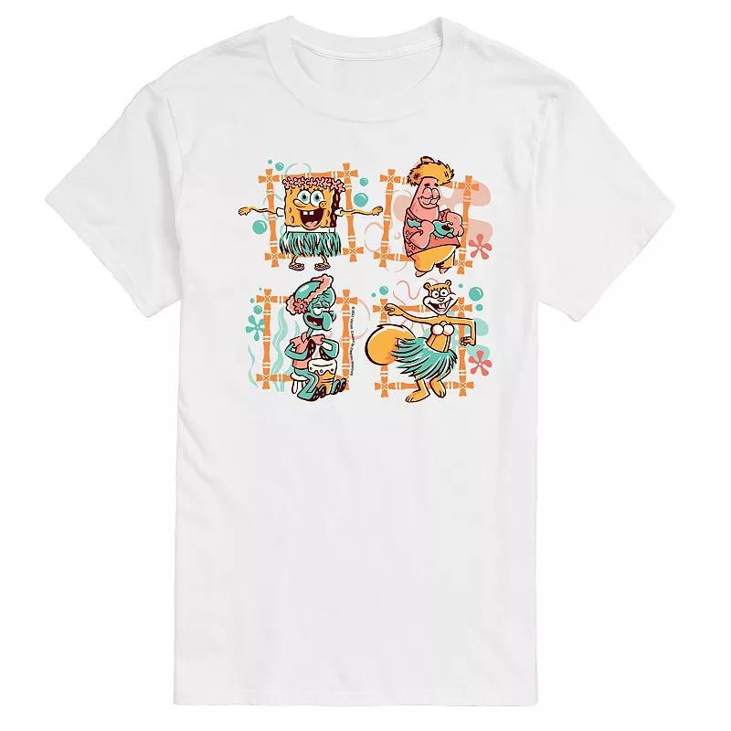 Mens SpongeBob SquarePants Tiki Squares Graphic Tee Product Image