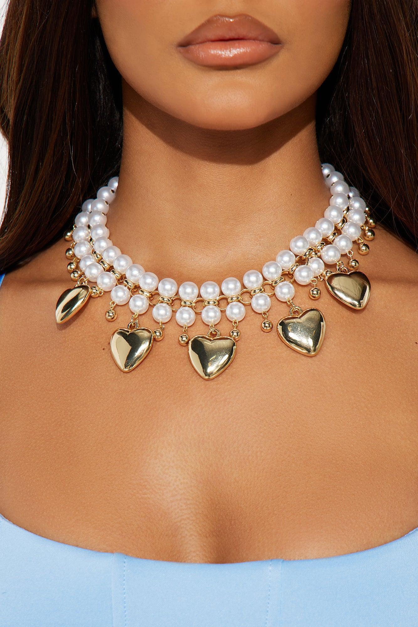 Natalie Heart Necklace - Gold Product Image