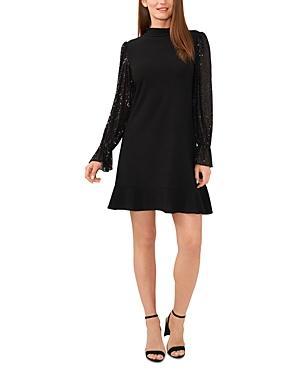 CeCe Sequin Long Sleeve Dress Product Image
