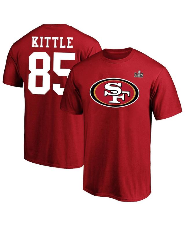 Mens Fanatics Branded George Kittle Scarlet San Francisco 49ers Super Bowl LVIII Big & Tall Player Name & Number T-Shirt Product Image