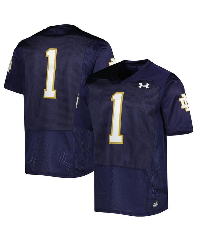 Mens Under Armour #1 Navy Notre Dame Fighting Irish Premier Limited Jersey - Navy Product Image