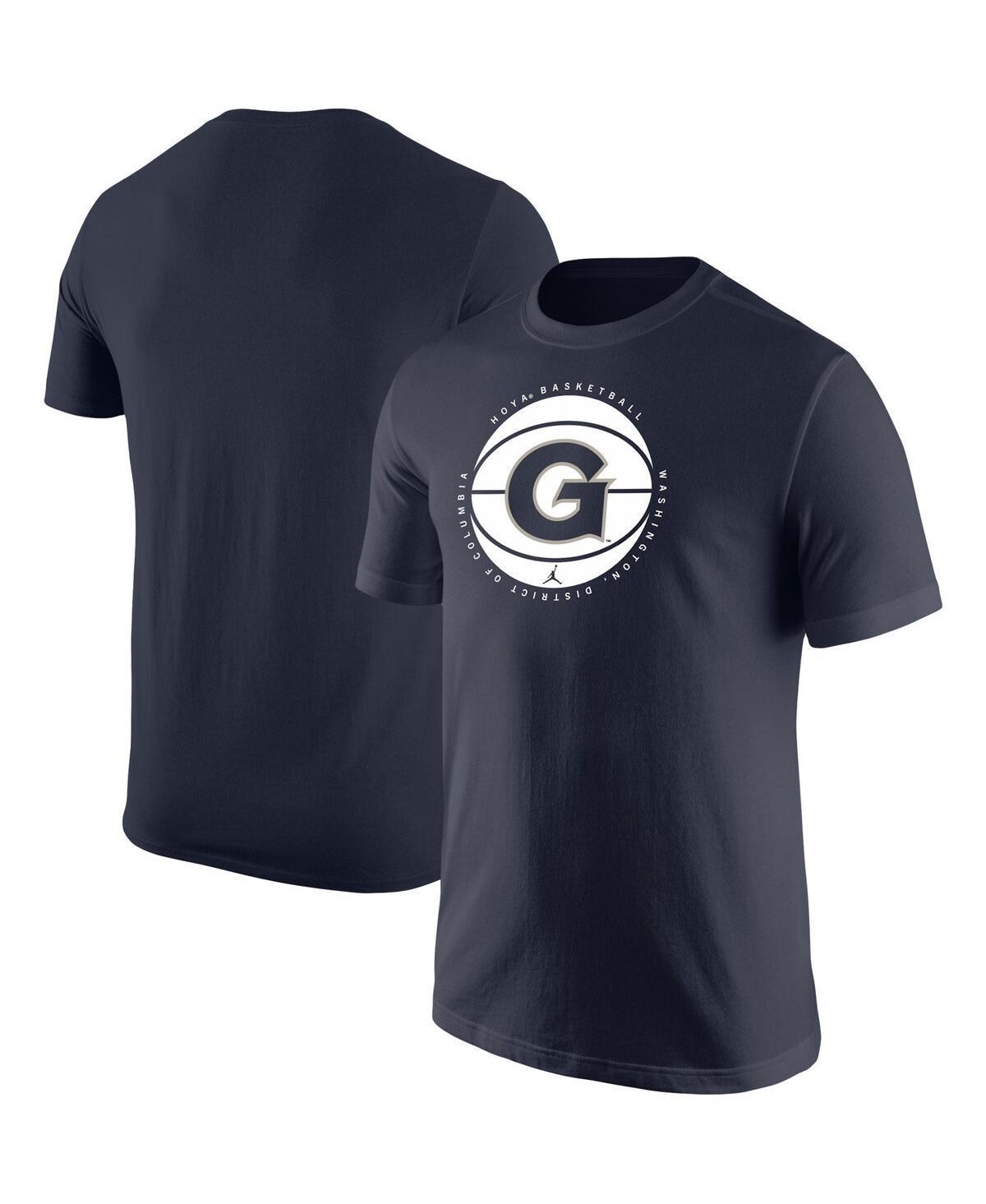 Mens Jordan Navy Georgetown Hoyas Basketball Logo T-shirt Product Image