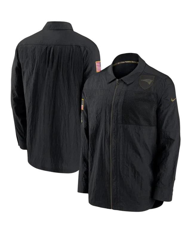 NIKE Men's Black New England Patriots 2020 Salute To Service Sideline Full-zip Jacket Product Image