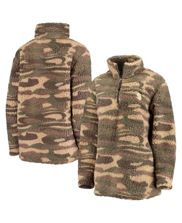 Womens G-iii Sports by Carl Banks Camo Seattle Kraken Sherpa Quarter-Zip Jacket Product Image