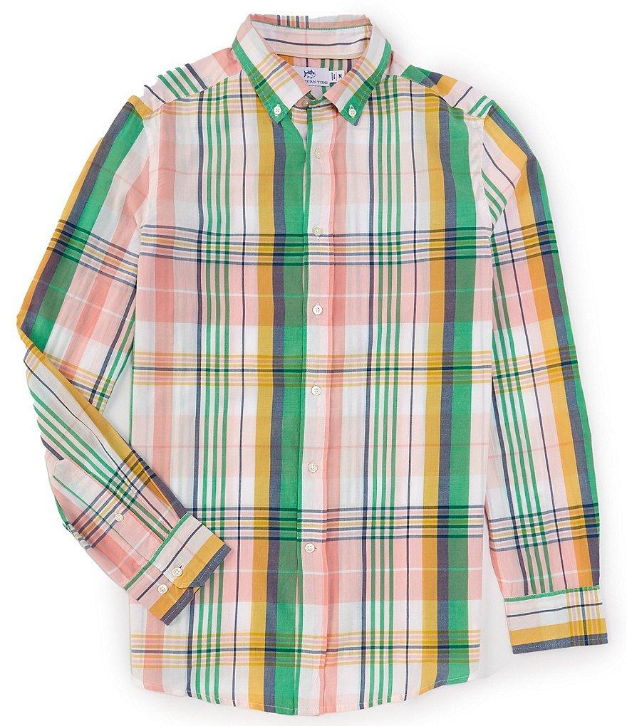 Southern Tide Springer's Point Madras Plaid Long Sleeve Woven Shirt Product Image