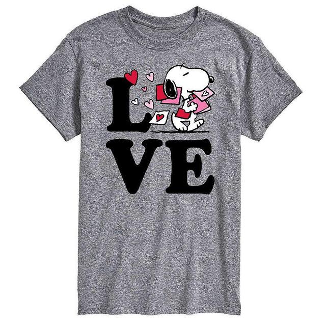 Big & Tall Peanuts Love Snoopy Tee, Mens Product Image