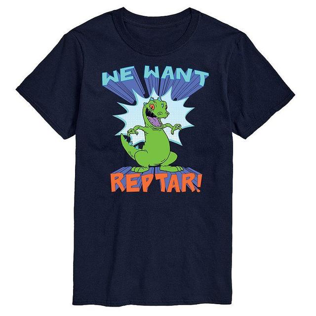 Big & Tall Rugrats We Want Reptar Graphic Tee, Mens White Product Image