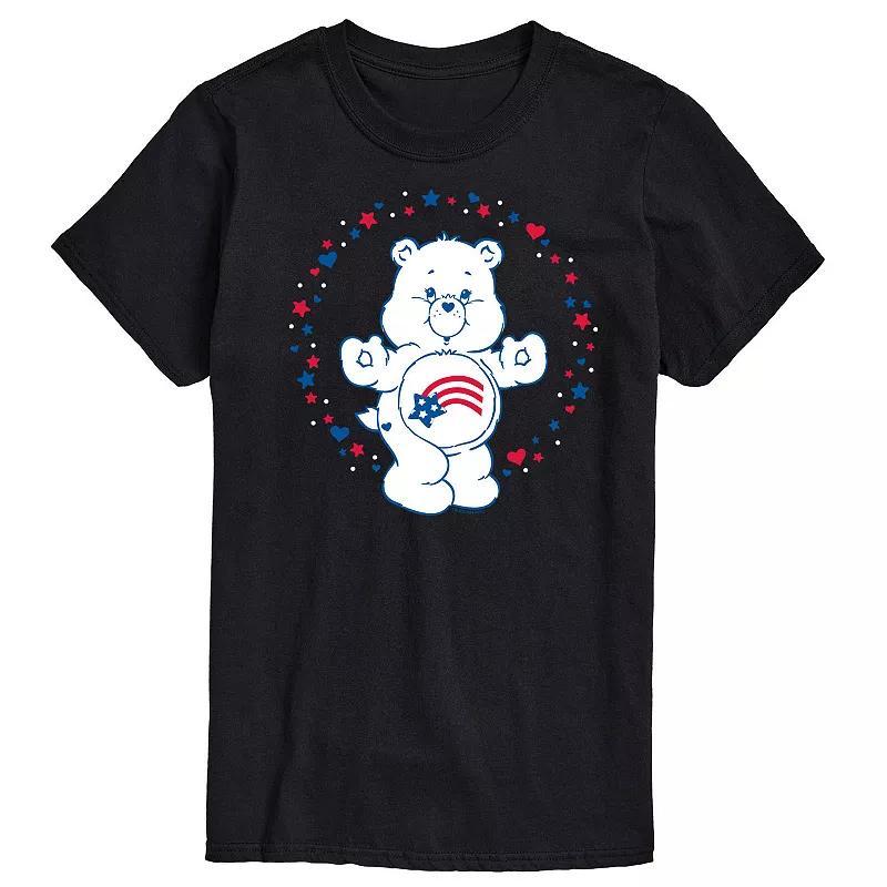 Mens Care Bears America Stars Hearts Graphic Tee Product Image