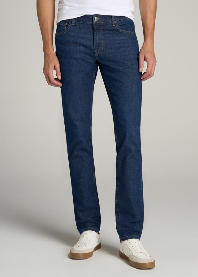 Carman TAPERED Fleeced Jeans for Tall Men in Colorado Blue Wash Male Product Image