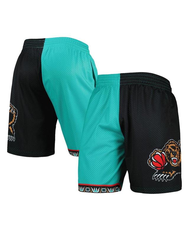 Mens Mitchell & Ness Turquoise Vancouver Grizzlies Hardwood Classics 1998 Split Swingman Shorts - Turquoise Product Image