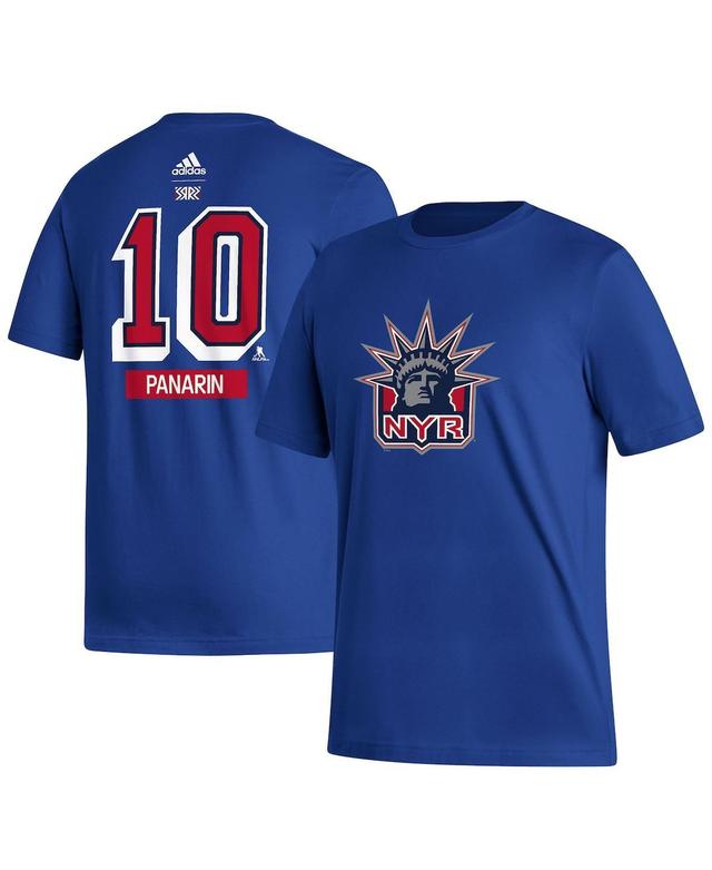 Men's adidas Artemi Panarin Royal New York Rangers Reverse Retro 2.0 Name & Number T-Shirt Product Image